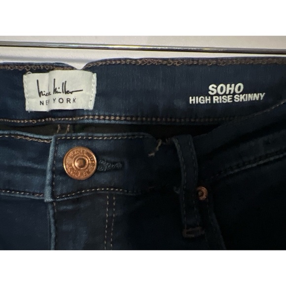 Nicole Miller  Blue Skinny Jeans with Stretch - Picture 2 of 4